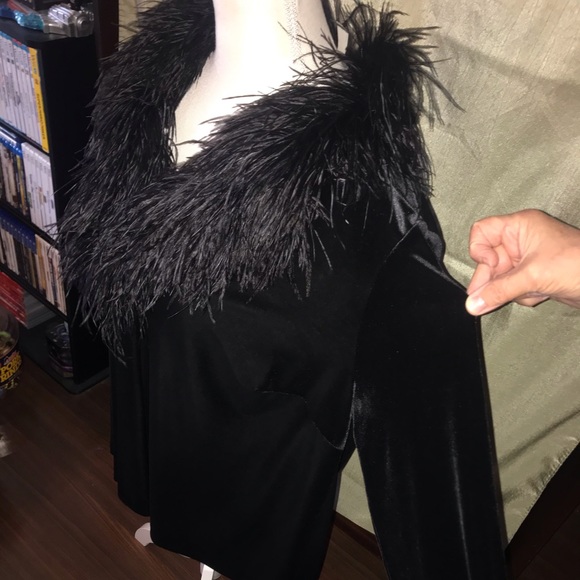 Black Velvet Swing Jacket - Picture 2 of 5